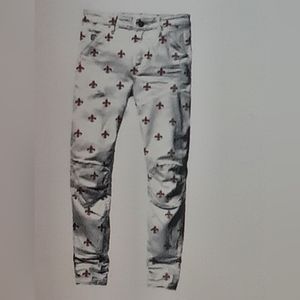 G-Star Elwood Fleur De Lys Print Boyfriend  W26 L32